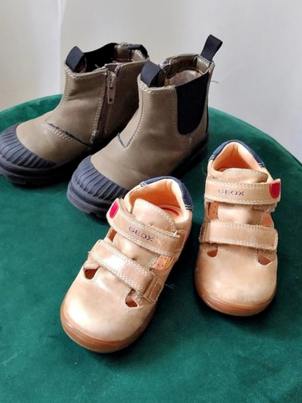 Set of 2 Kids Shoes Geox Respira EU 23 Brown H&M Boots US 7.5